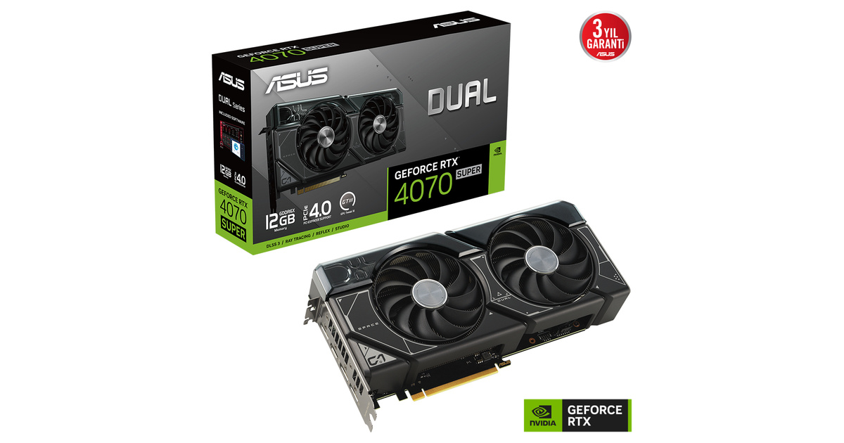 ASUS Dual GeForce RTX 4070 SUPER DUAL-RTX4070S-12G GDDR6X 192Bit