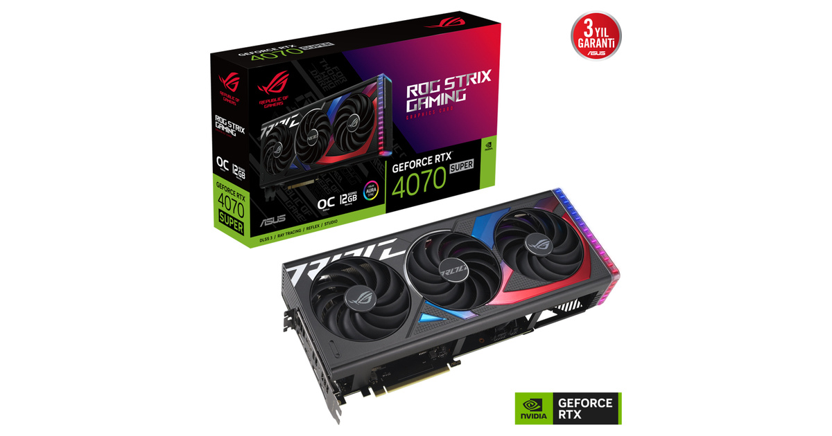 ASUS ROG Strix RTX 4070 SUPER ROG-STRIX-RTX4070S-O12G-GAMING GDDR6X ...