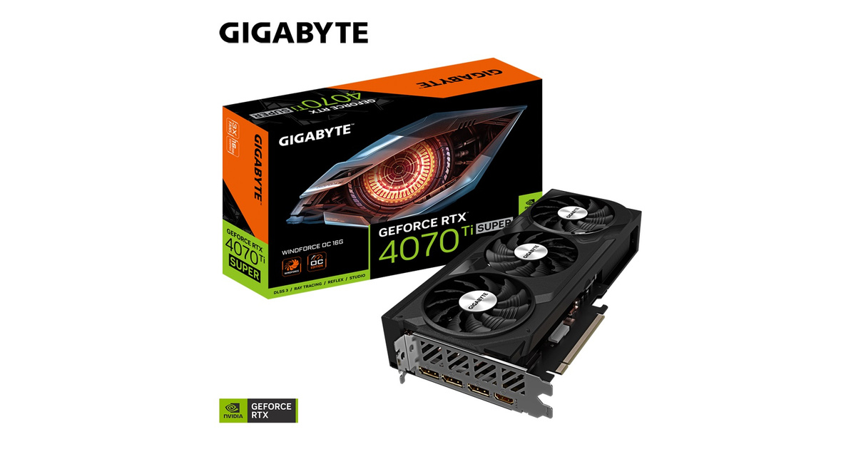 Gigabyte GeForce RTX 4070 Ti Super Windforce OC 16G GV-N407TSWF3OC