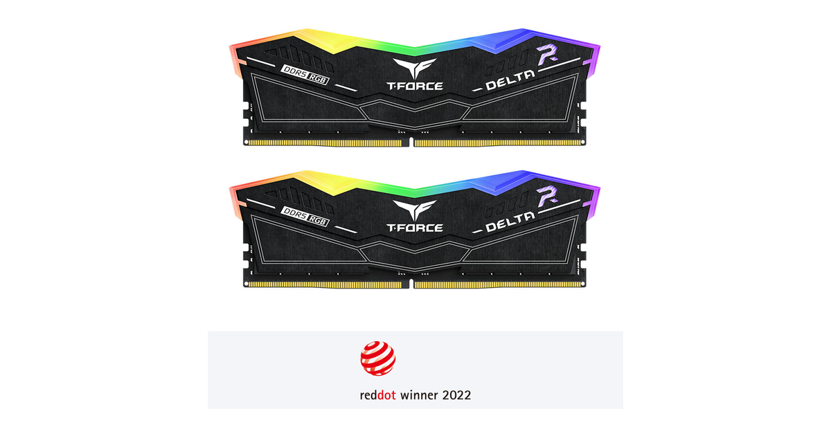 Team T-Force DELTA RGB 32GB(2x16GB) 6600Mhz CL34 DDR5 Siyah Gaming