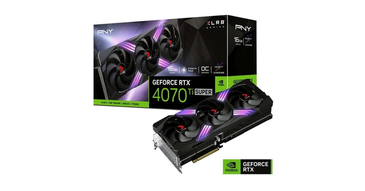 PNY RTX 4070 Ti SUPER RGB 16GB XLR8 Gaming Verto OC EPIC-X GDDR6X