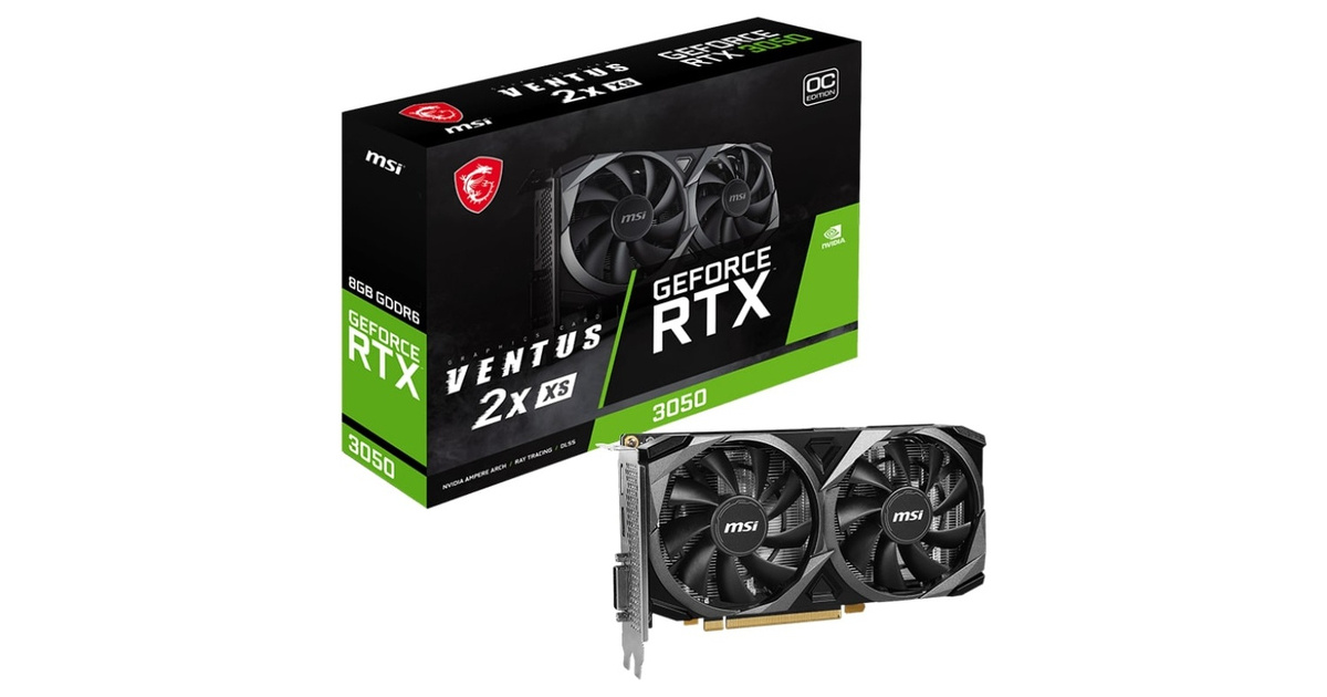 MSI GeForce RTX 3050 VENTUS 2X XS 8G OC GDDR6 128bit DX12 Gaming