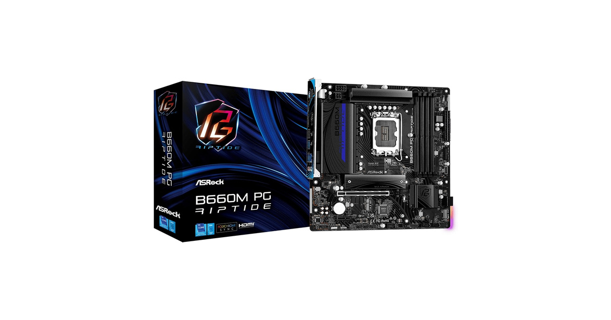 Asrock B660M PG Riptide 90-MXBJF0-A0UAYZ Intel B660 Soket 1700 DDR4 ...