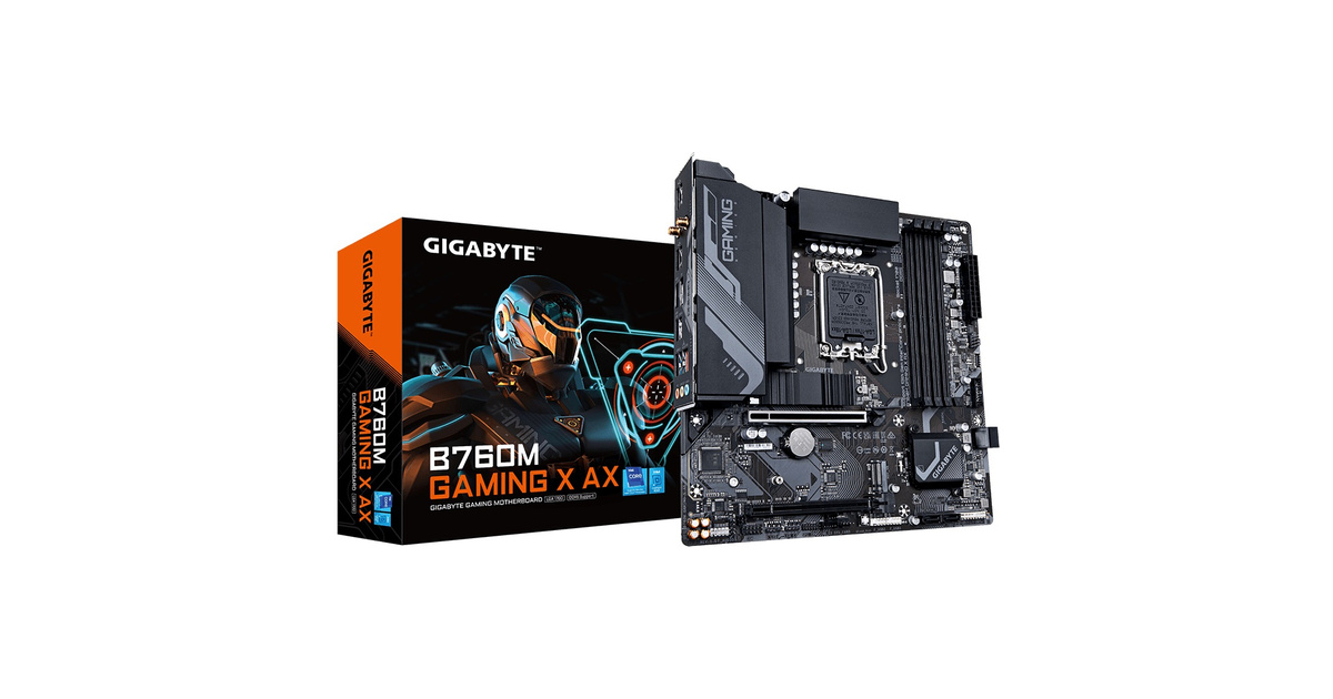 Gigabyte B760M GAMING X AX WiFi 7600mhz(OC) M.2 1700p mATX DDR5 Anakart