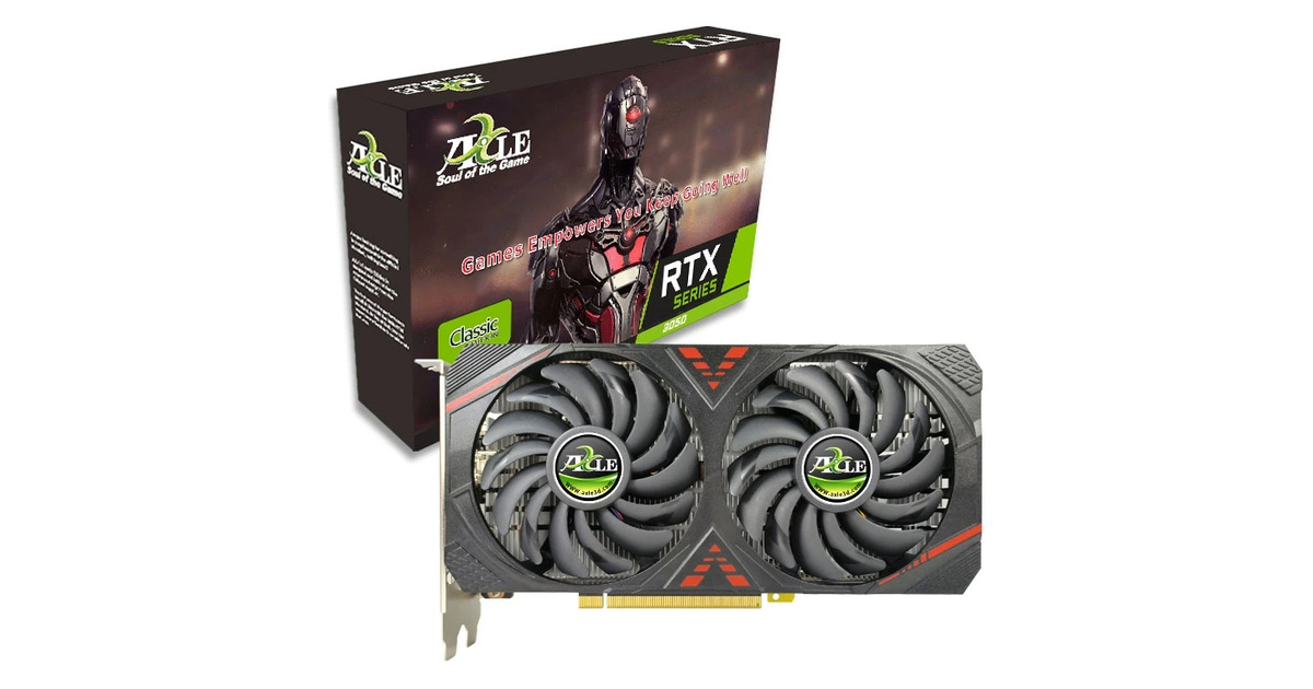 AXLE RTX 3050 AX-RTX3050/8GD6P8DIP 8GB GDRR6 128Bit DX12 Gaming (Oyuncu) Ekran Kartı
