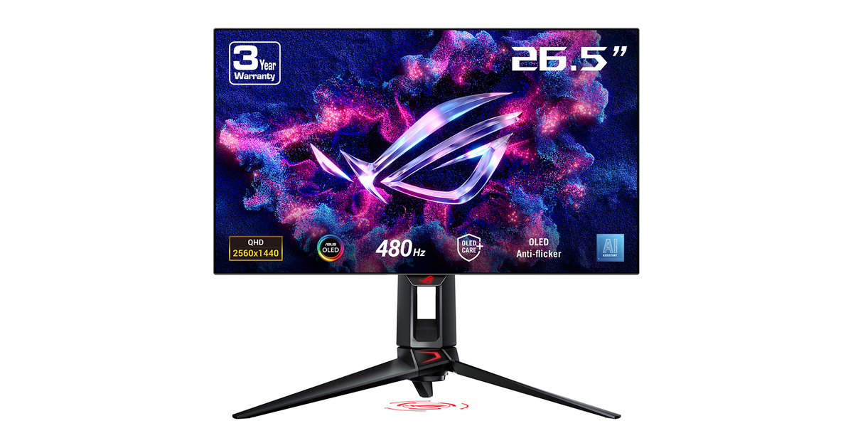 PG32UCDP 4K 240Hz / FHD 480Hz ゲーミングモニター ASUS ROG Swift PG27AQDP 26.5'' 480Hz 0.03ms GTG OLED Monitör