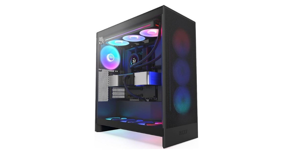 NZXT H7 Flow(2024) RGB Black Tempered Glass USB 3.2 ATX Mid Tower Kasa
