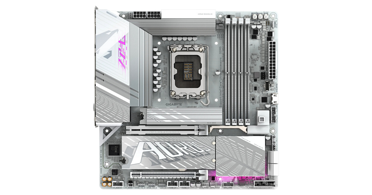 Gigabyte Anakart Intel LGA1851 mATX Z890M Aorus Elite WiFi7 Ice