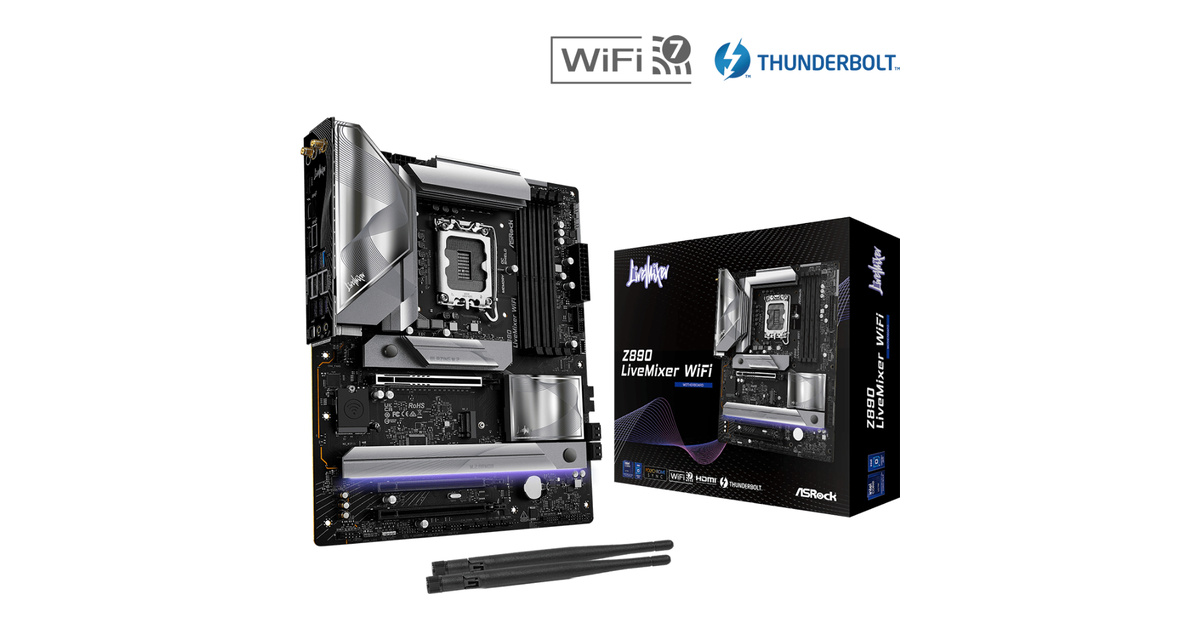 ASRock Z890 LiveMixer WiFi 9466Mhz(OC) M.2 1851p ATX Anakart