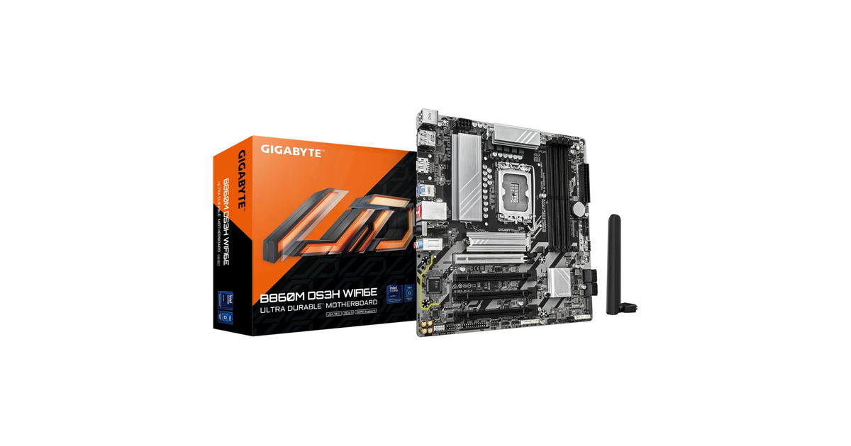 Gigabyte B860M DS3H WIFI6E Soket 1851 DDR5 9066(OC) MHz mATX Gaming (Oyuncu) Anakart
