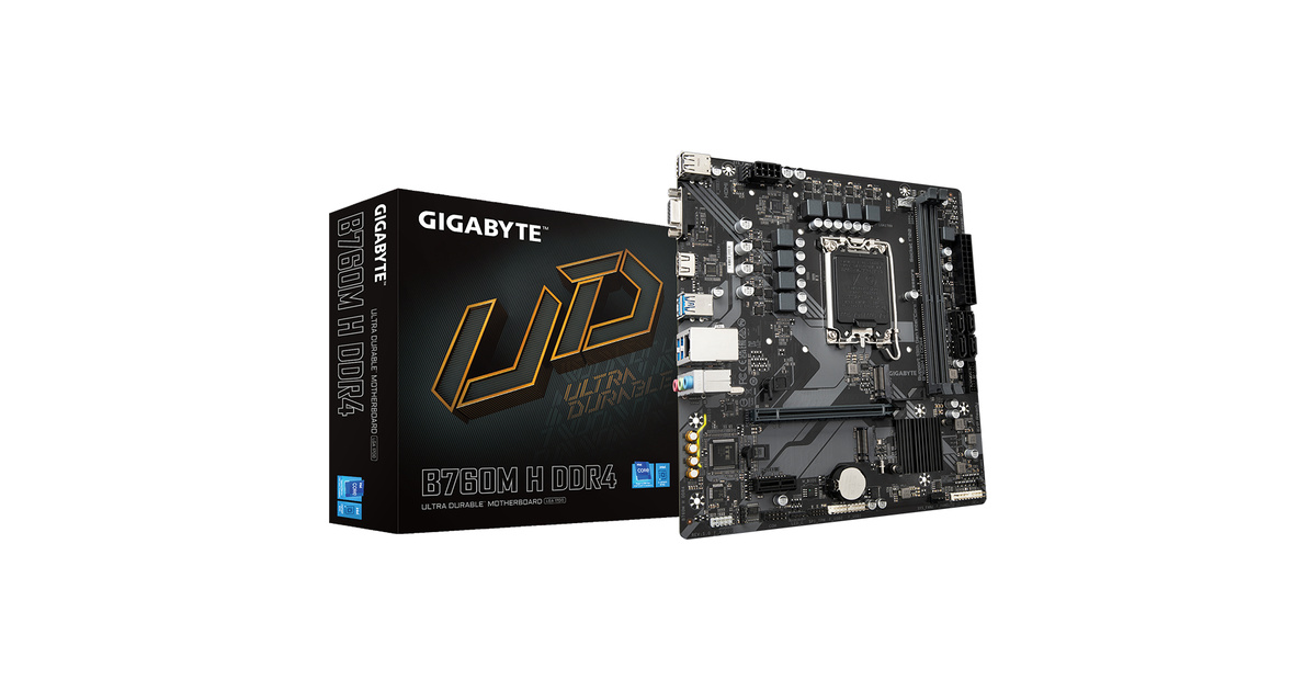 GIGABYTE B760M-H-DDR4 Intel B760 Soket 1700 DDR4 3200MHz