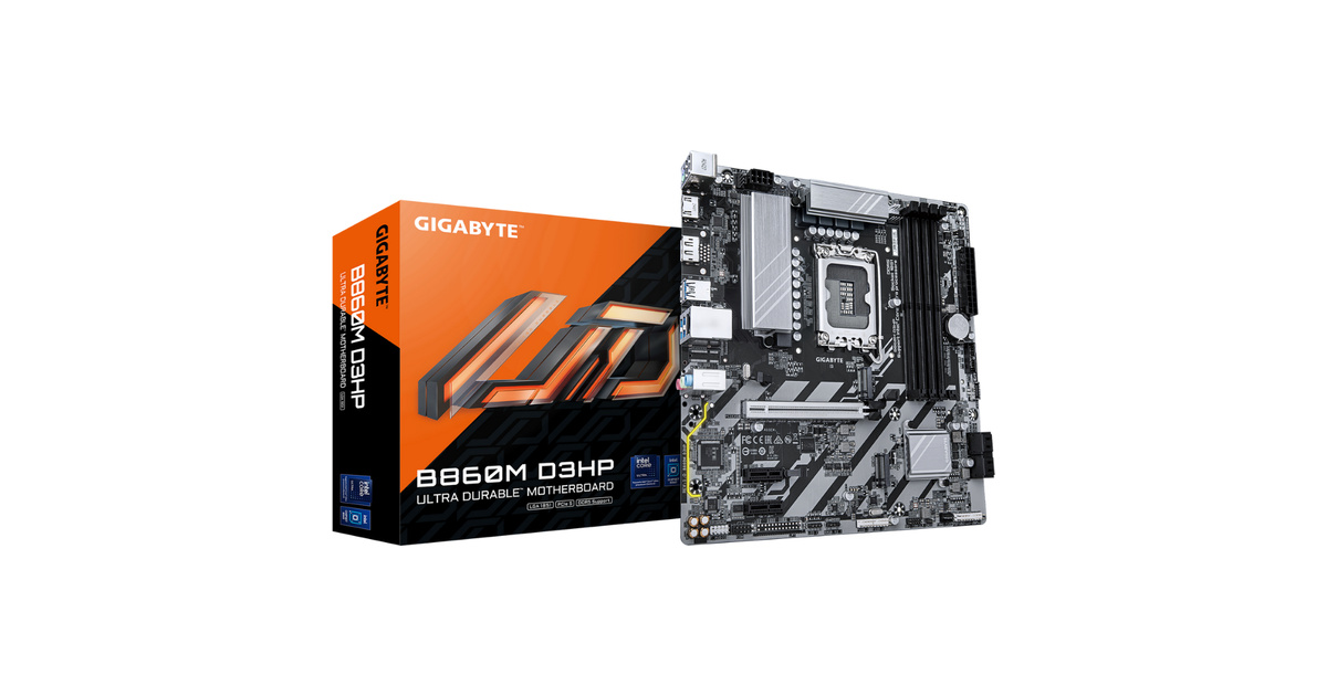 Gigabyte B860M D3HP Intel B860 Soket 1851 DDR5 9066(OC)MHz mATX Gaming (Oyuncu) Anakart
