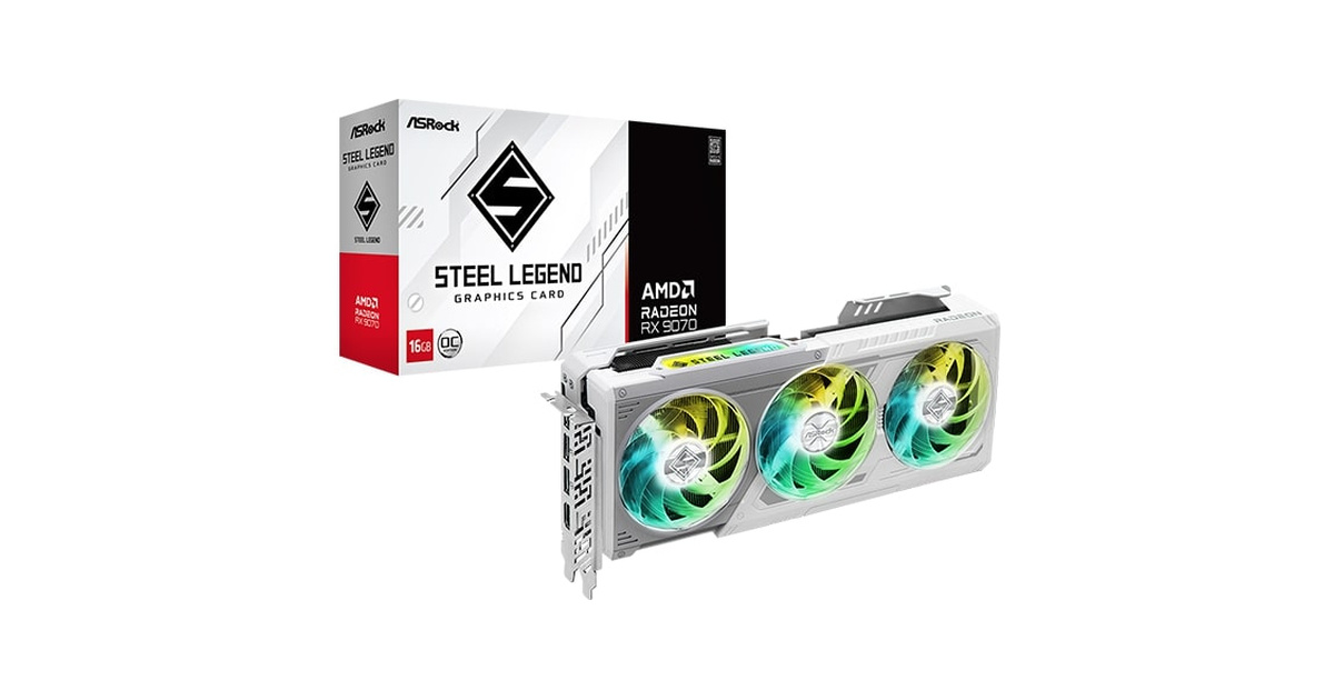 Asrock AMD Radeon RX 9070 Steel Legend 16GB OC GDDR6 256Bit Gaming