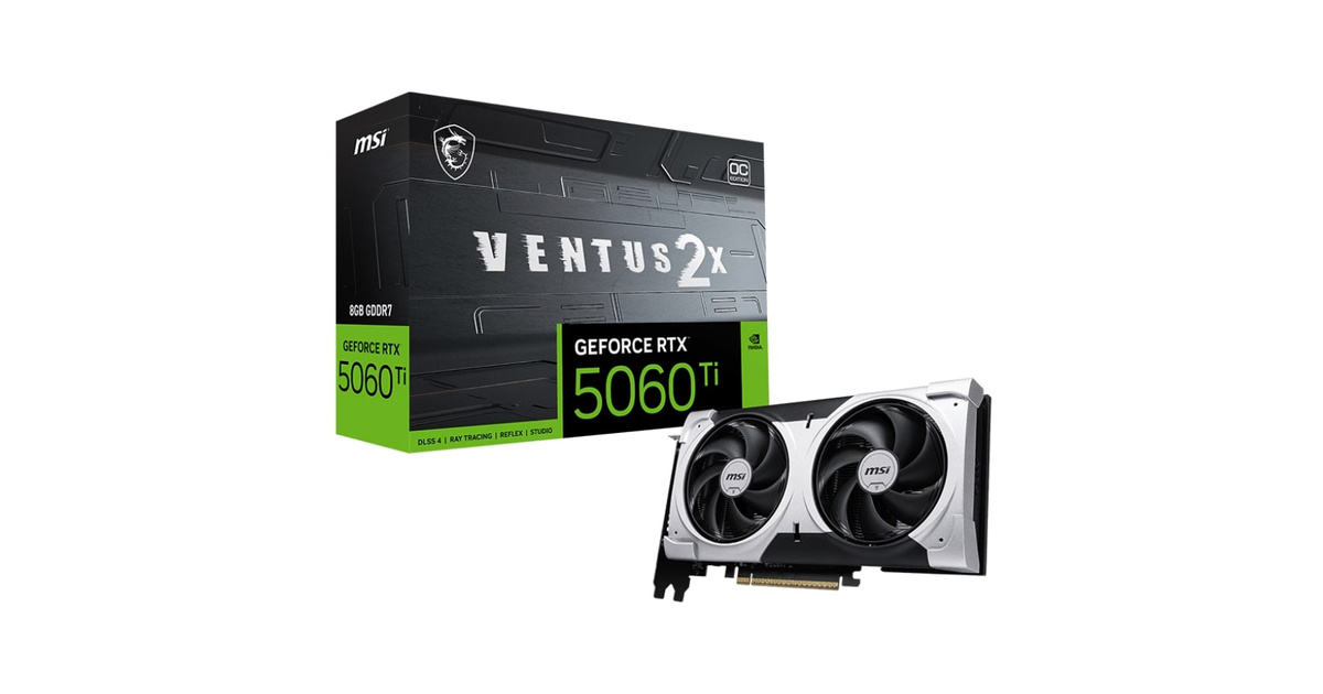 MSI GeForce RTX 5060 TI 8G VENTUS 2X OC PLUS GDRR7 128Bit DX12