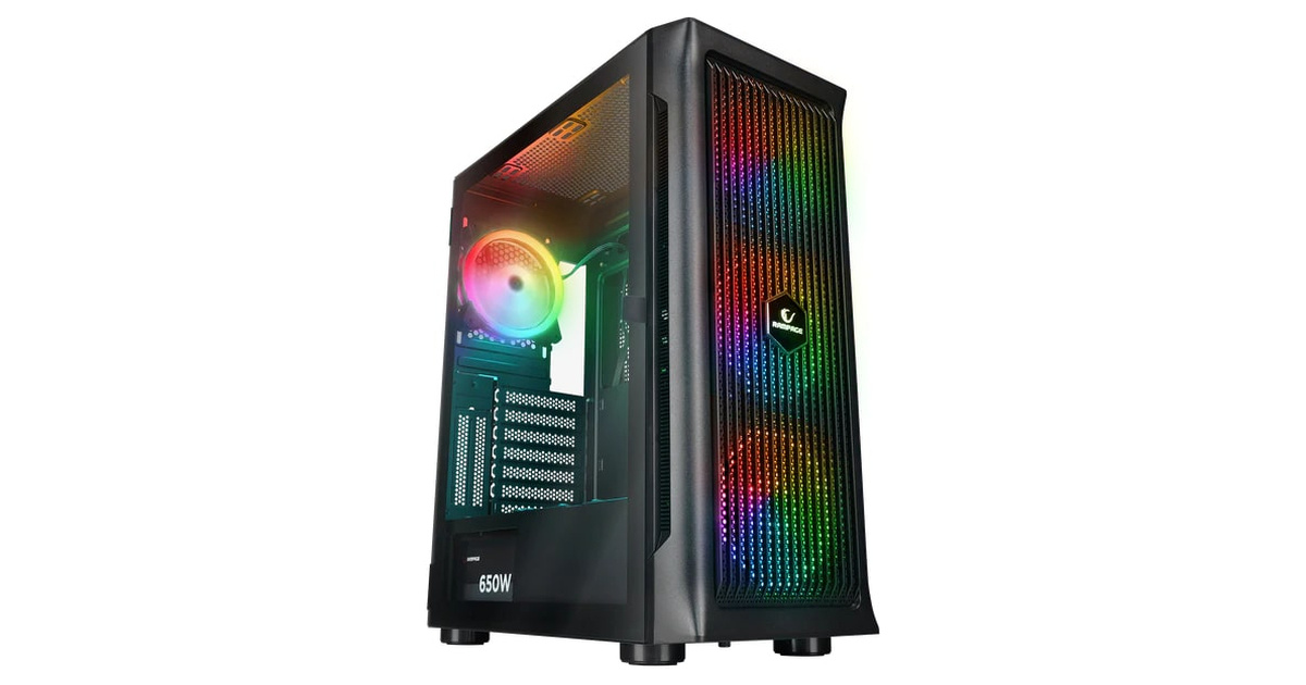 Rampage Prolix Mesh 650W 80+ Siyah Temperli Cam 4x120mm ARGB Fan ATX Mid-Tower Gaming (Oyuncu) Kasası