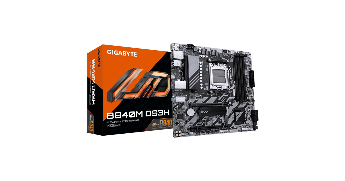 Gigabyte B840M DS3H Soket AM5 DDR5 8200MHz (OC) mATX Gaming (Oyuncu) Anakart