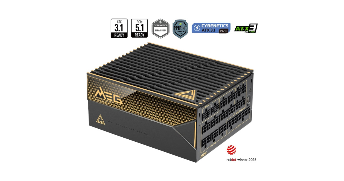 MSI MEG AI1600T PCIE5 1600W 80+ Titanium Full Modüler Power Supply