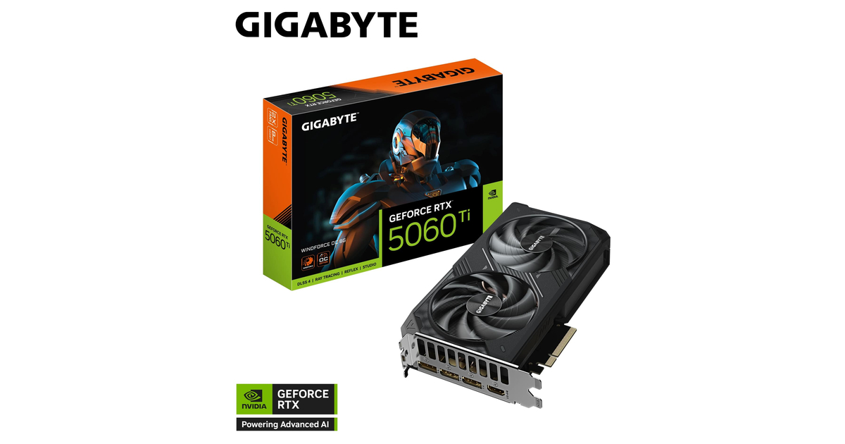 Gigabyte GeForce RTX 5060TI WINDFORCE OC GV-N506TWF2OC-8GD GDDR7