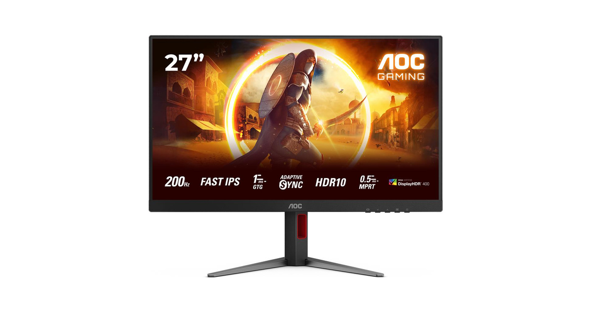 AOC 27G4HA 27" 200 Hz 0,5ms Gsync Compt.Fast IPS Yükseklik Ayarlı Pivot Oyuncu Monitörü