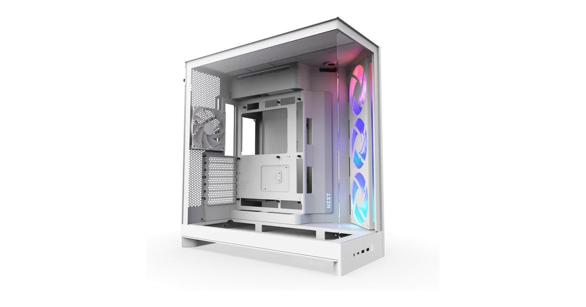 NZXT H Series H9 Flow RGB+ CM-H92FW-P1 Beyaz ATX Mid Tower Gaming (Oyuncu) Kasa
