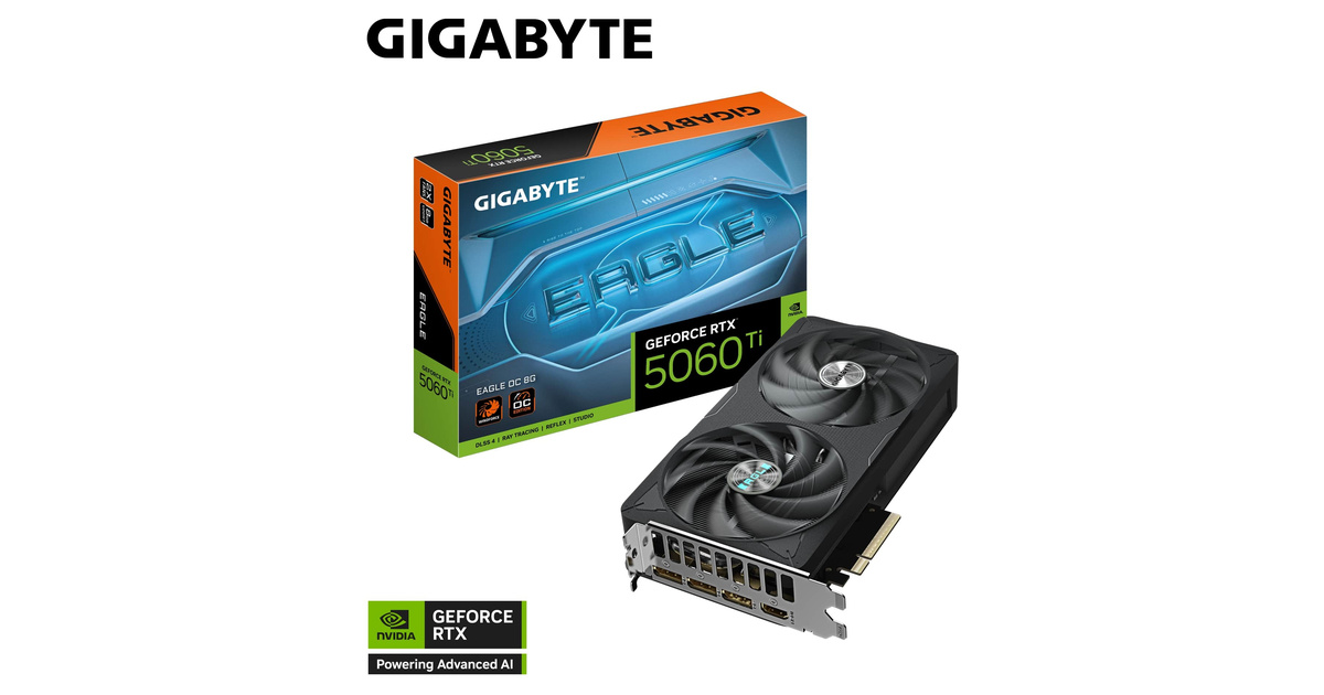 Gigabyte GeForce RTX 5060 Ti EAGLE OC 8G 8GB GDDR7 128 Bit DLSS 4 Ekran Kartı