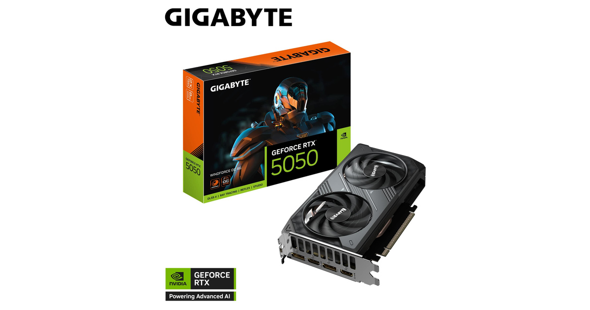 GIGABYTE GeForce RTX 5050 WINDFORCE OC 8G GDDR6 DLSS 4 128 Bit Ekran Kartı