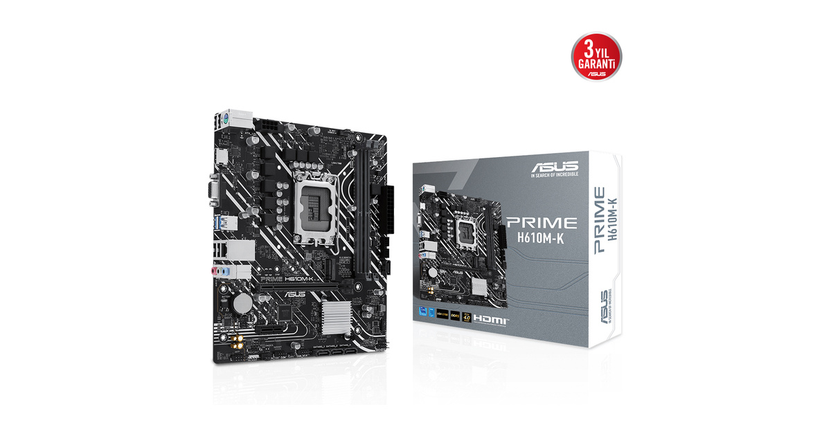 ASUS PRIME H610M-K ARGB H610 DDR5 Micro Atx Anakart