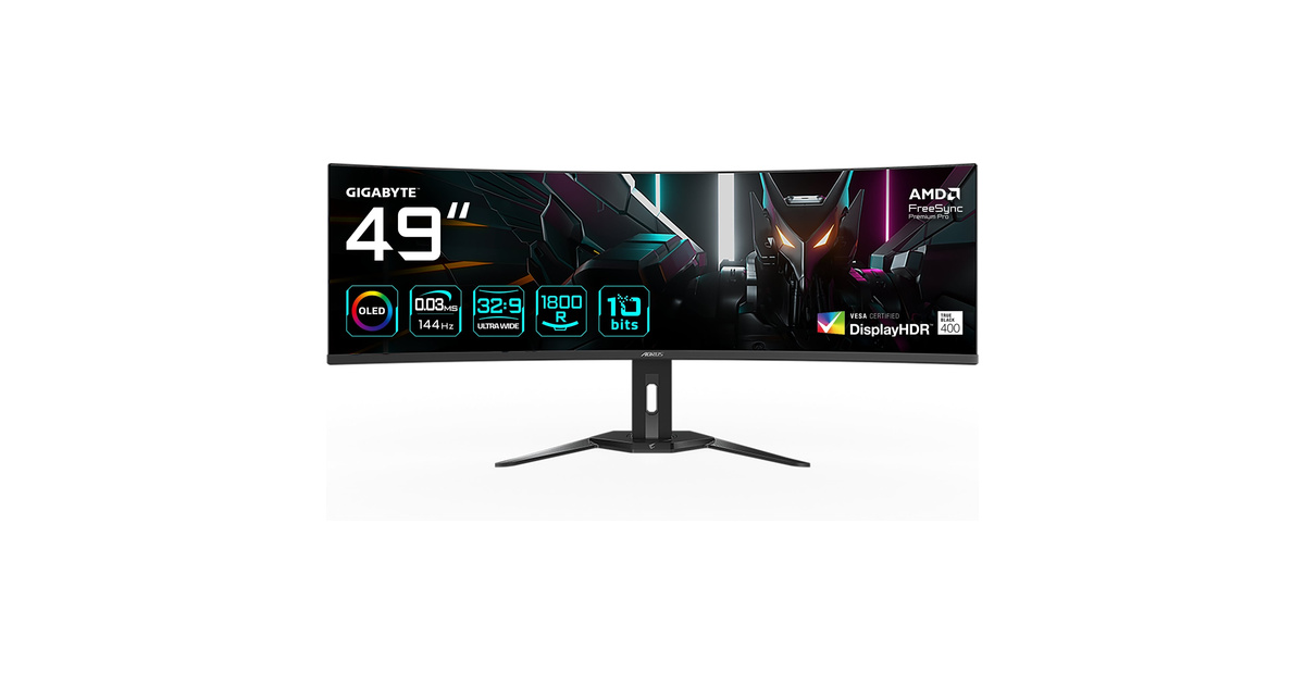 Gigabyte Aorus CO49DQ 49'' 144Hz 0.03ms GTG OLED Gaming (Oyuncu) Monitör