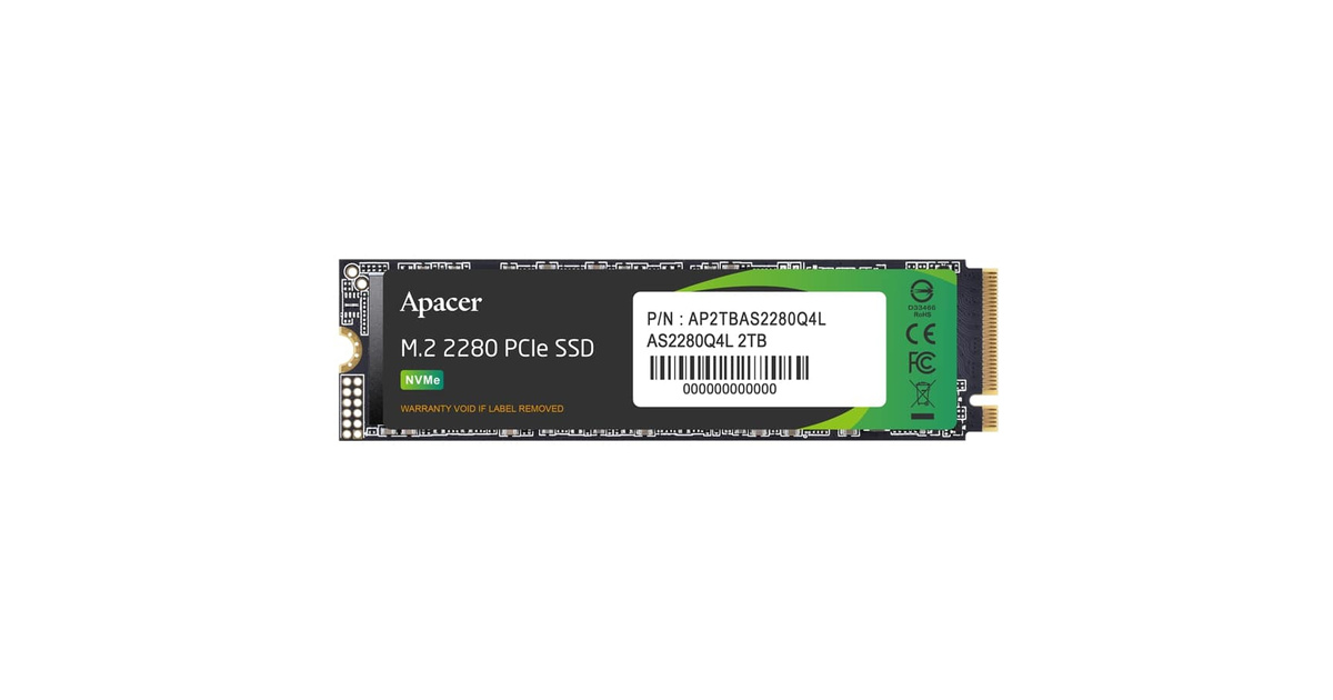 Apacer AS2280Q4L 256GB 3300-1300 MB/s M.2 PCIe Gen4 SSD Disk (AP256GAS2280Q4L-1)