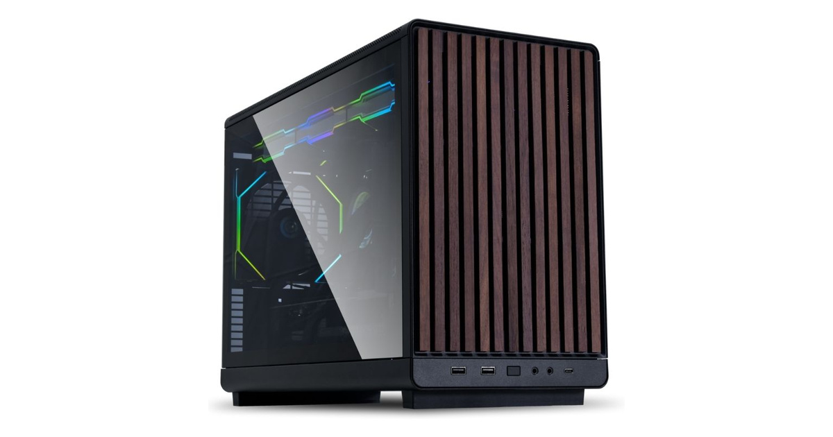Lian Li Dan Case A3 Siyah Ahşap Cam Panel M-ATX Kasa, Mini ITX