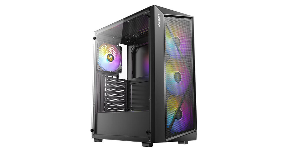 Antec AX67 ARGB 4x120mm Fan ATX Siyah Mid Tower Gaming (Oyuncu) Kasası
