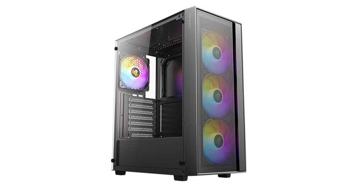 Antec AX65 ARGB 4x120mm Fan ATX Siyah Mid Tower Gaming (Oyuncu) Kasası