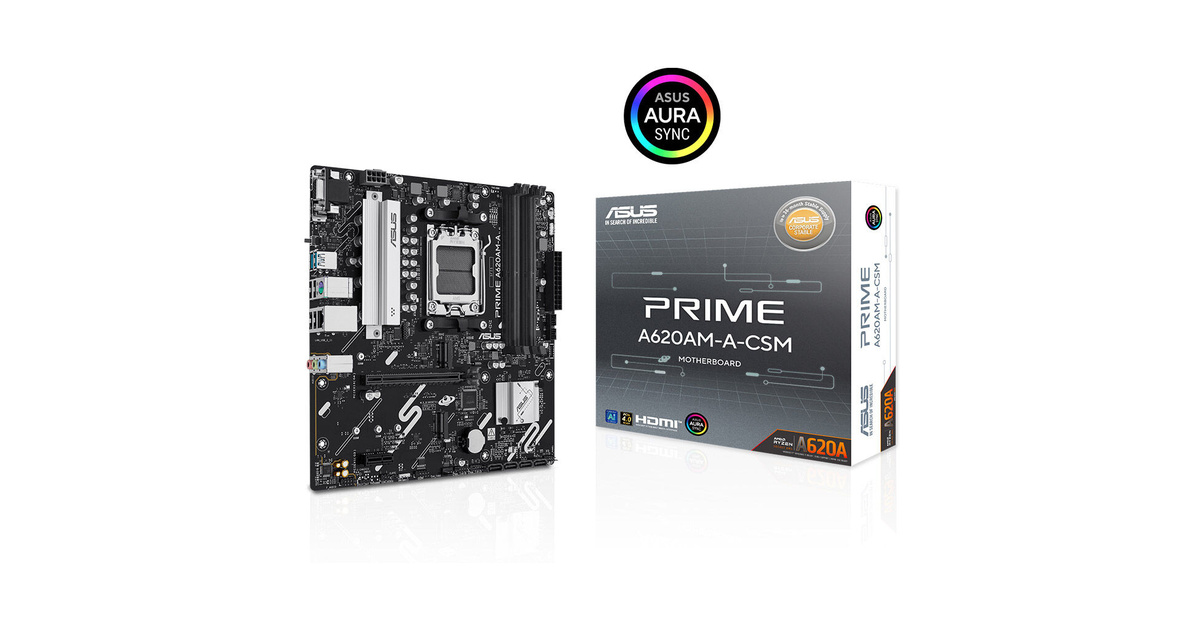 ASUS PRIME A620AM-A-CSM DDR5 7600Mhz(OC) M.2 AM5 mATX Anakart