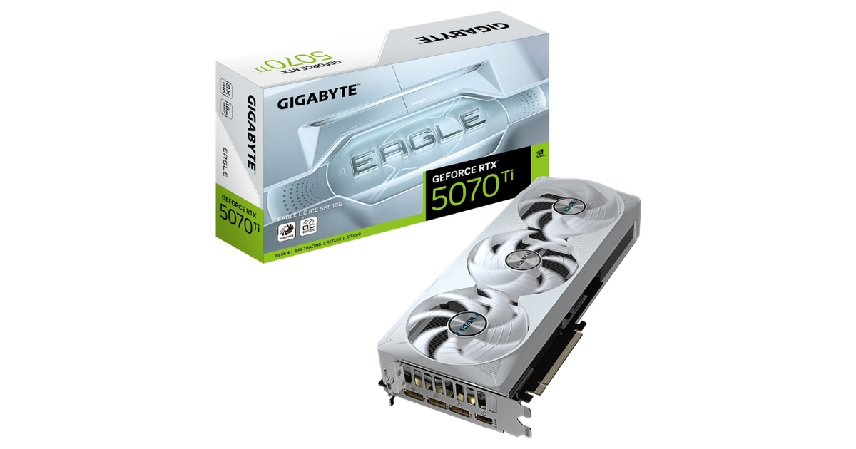 Gigabyte GeForce RTX 5070 Ti EAGLE OC ICE SFF GV-N507TEAGLEOC ICE-16GD GDDR7 16G Gaming (Oyuncu) Ekran Kartı