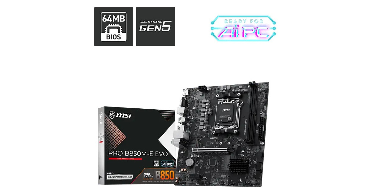 B850M anakart (MSI/ASUS)