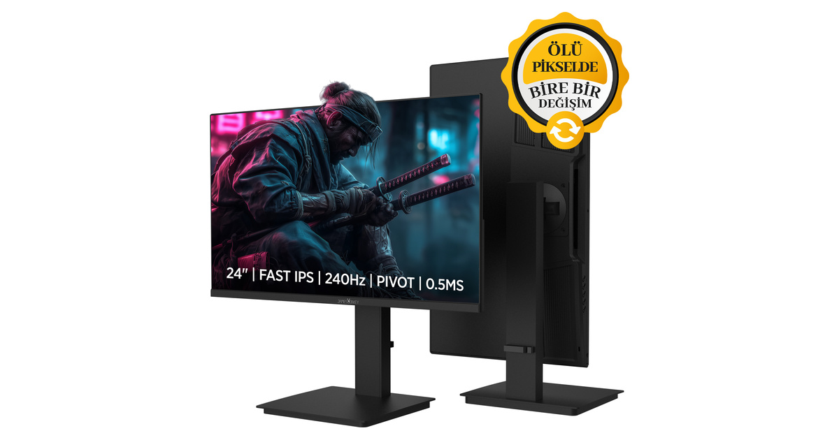 James Donkey Ravel R45 24'' 240Hz 0.5Ms Fast IPS FHD Pivot Gaming Monitör (Ölü Pikselde Anında Değişim)