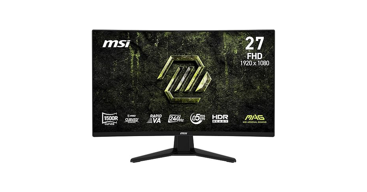 MSI MAG 274CF E20 27" 200Hz 0.5ms FHD FreeSync Premium Rapid VA Curved Gaming Monitör