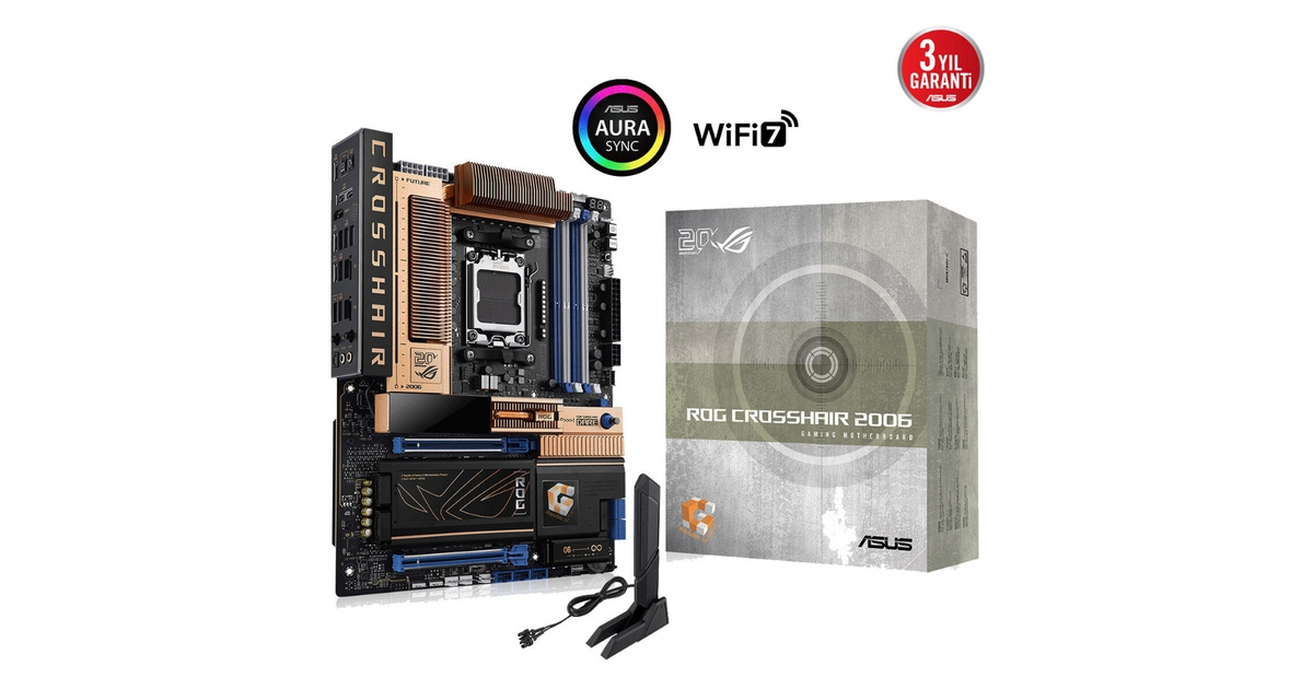 ASUS ROG CROSSHAIR X870E DARK HERO AM5 DDR5 8000+(OC) MHz Gaming Anakart