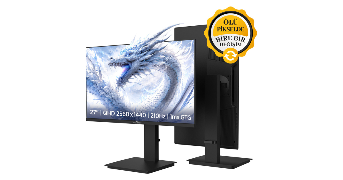 James Donkey Ravel Q70 27'' 210Hz 1Ms GTG Fast IPS QHD 2K Pivot Gaming Monitör (Ölü Pikselde Anında Değişim)