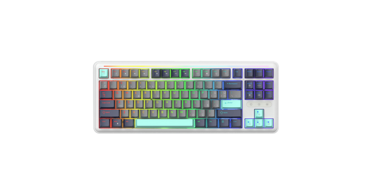 Beyaz mekanik/RGB klavye