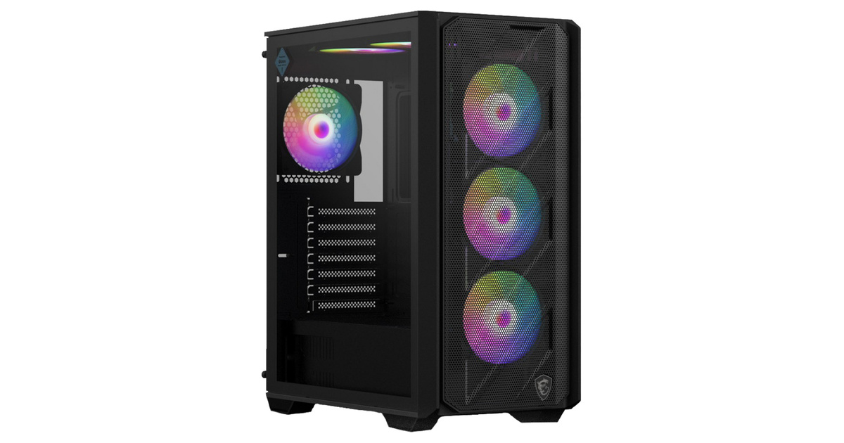 MSI MAG FORGE 141A B75 Black 4x Auto RGB Fan USB 3.2 Mid-Tower Gaming (Oyuncu) Kasa