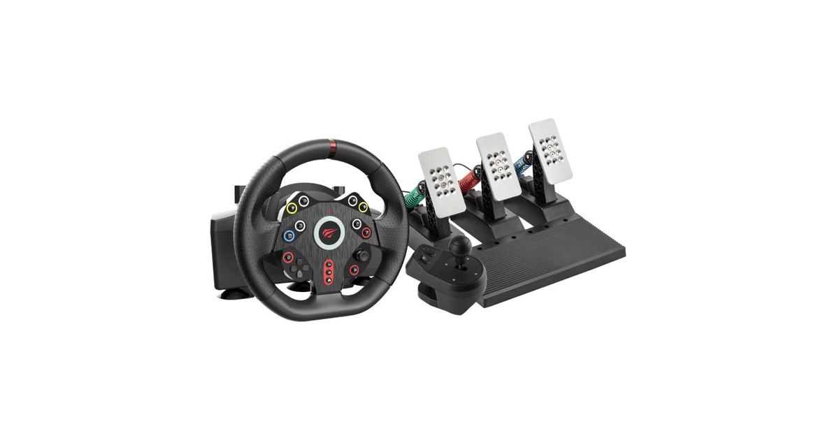 Havit Gamenote RW001 270° Titreşimli 3 Pedallı Vitesli PC, PS4 ve Xbox Uyumlu Gaming Direksiyon Seti