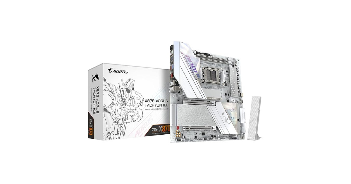 GIGABYTE X870 A Tachyon Ice AMD AM5 E-ATX Anakart | DDR5