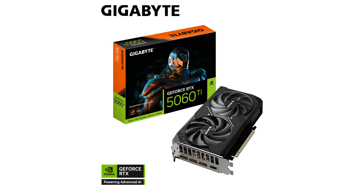 GIGABYTE GeForce RTX 5060TI WINDFORCE MAX OC 8GB GDDR7