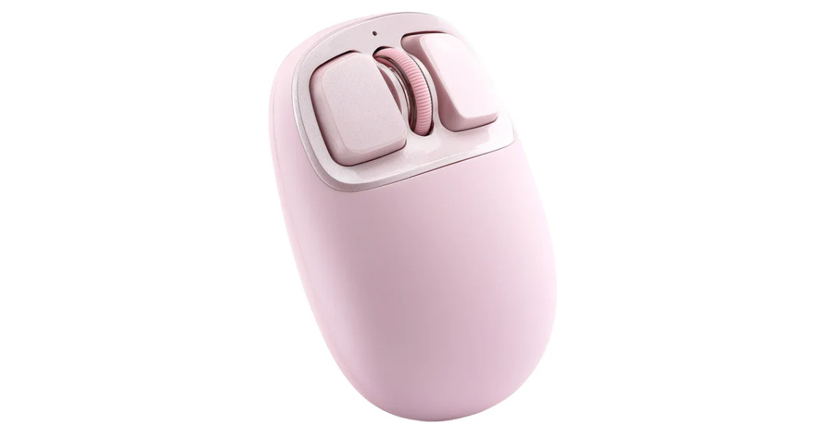 YUNZII C1 Silikon Pembe Kablosuz Mouse