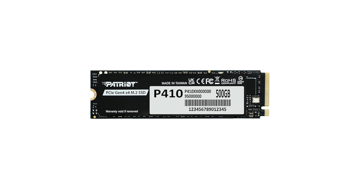 Patriot P410 500GB 5000/2300MB/s PCIe Gen4 x4 NVMe 1.4 M.2 SSD Disk