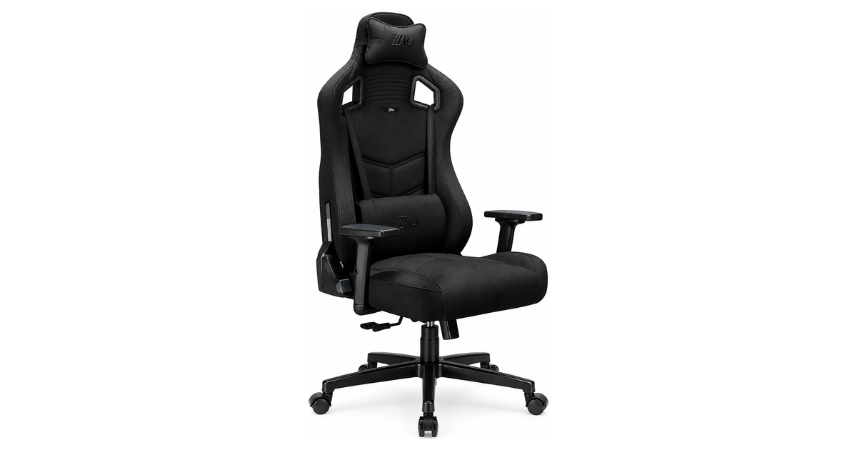 Zio Venom 1565B1110 Jet Black Keten Stone Gray Oyuncu Koltuğu - Ayak Uzatmasız