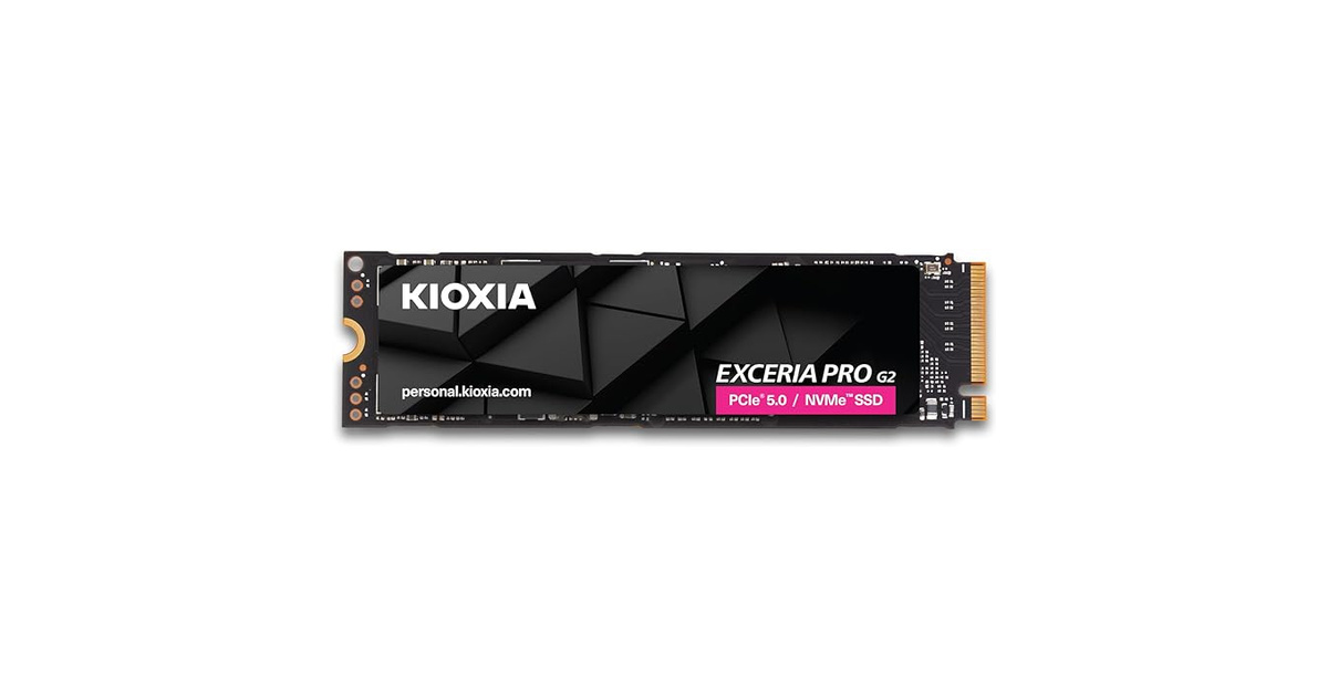 Kioxia Exceria Pro G2 LVE10Z1T02G8 1TB Gen5 14400/12700MB/sn NVMe PCIe M.2 SSD