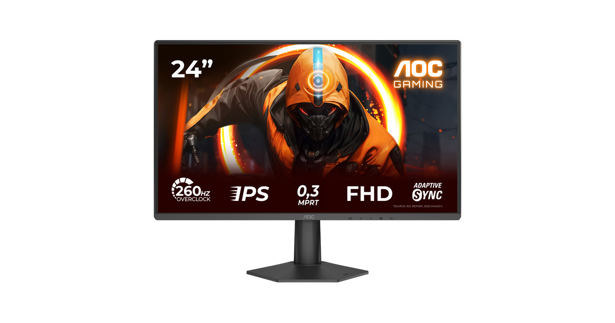 AOC 24G50Z2 23.8" 260Hz 0.3ms Fast IPS Adaptive Sync HDR10 FHD Siyah Gaming Monitör