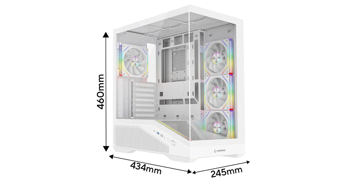 Rampage REAPER 750W 80 Plus Bronze Beyaz 4*12cm ARGB Fan ATX Gaming Oyuncu Kasası